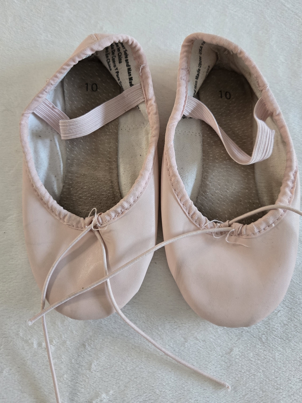Girls Pink Ballet Slippers - Comfortable Dance Slippers, Sz 10